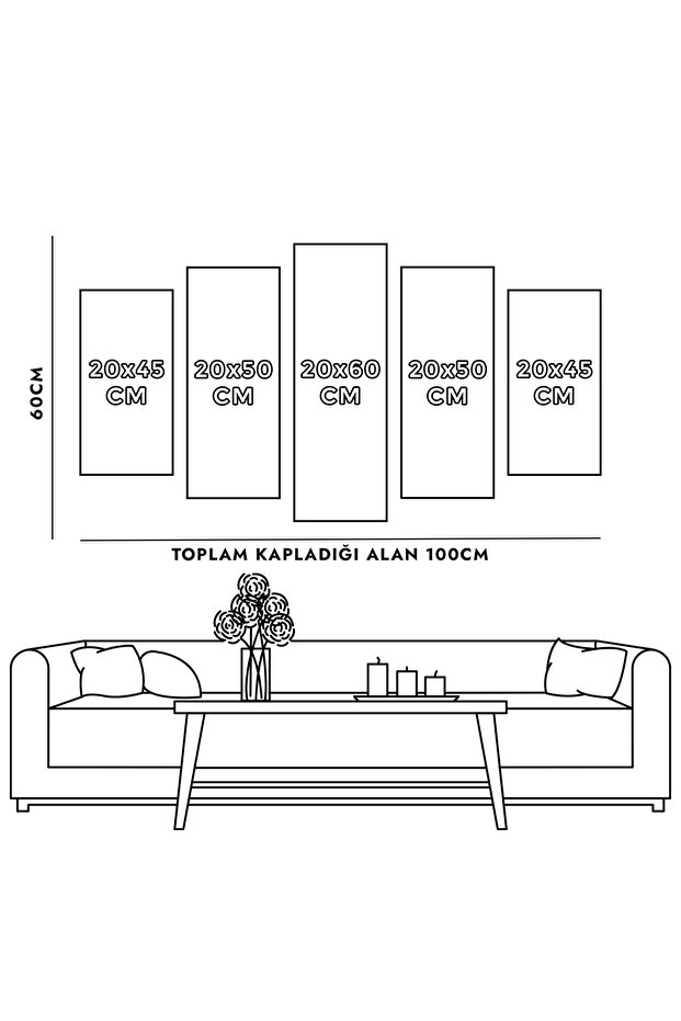 Afrikalı Kadınlar 5 Parça Mdf Tablo - 2