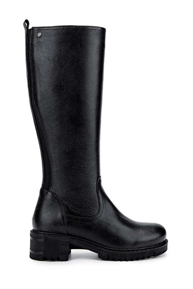 Women's Genuine Leather Black Casual Boots