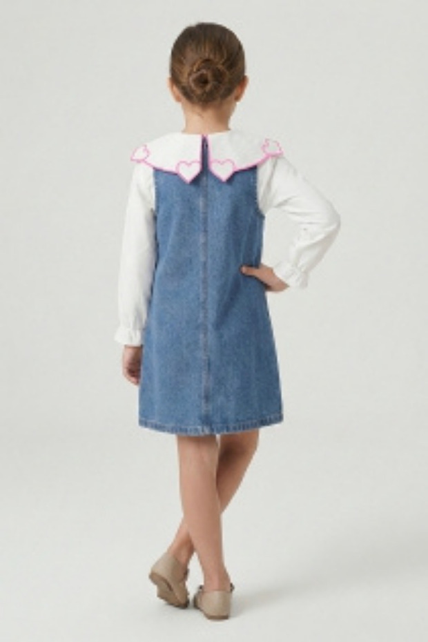 indigo kot elbise - 2