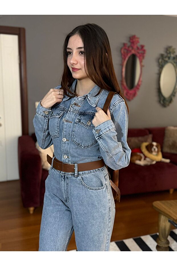 Rahat Denim Tulum-Boru Paça - 2