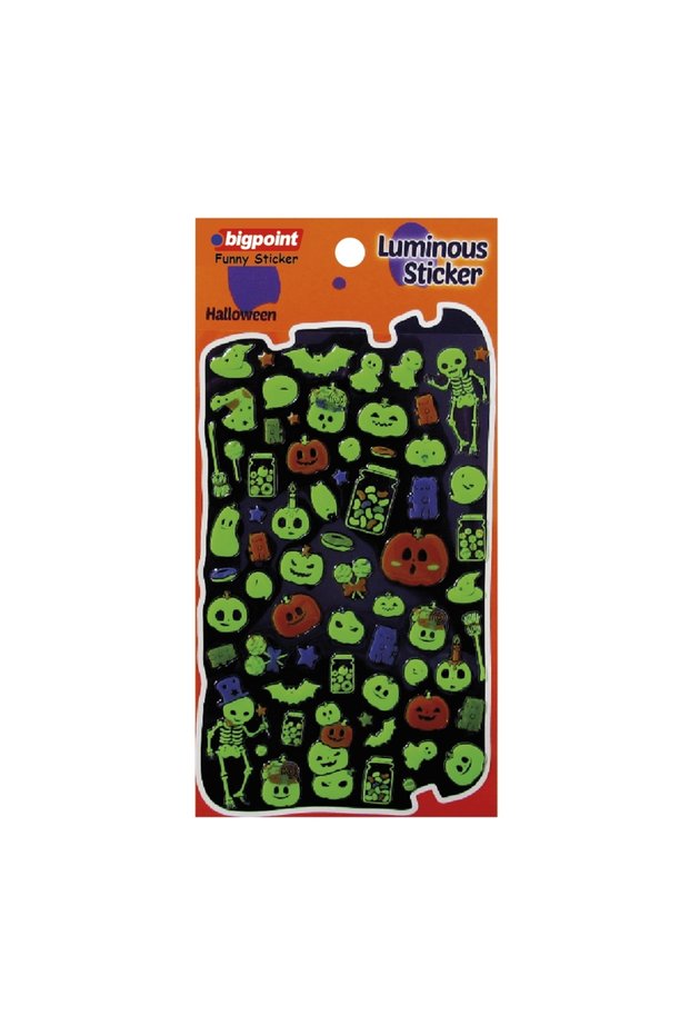 Sticker Fluorescent Skeletons and Ghosts X 15 Pieces