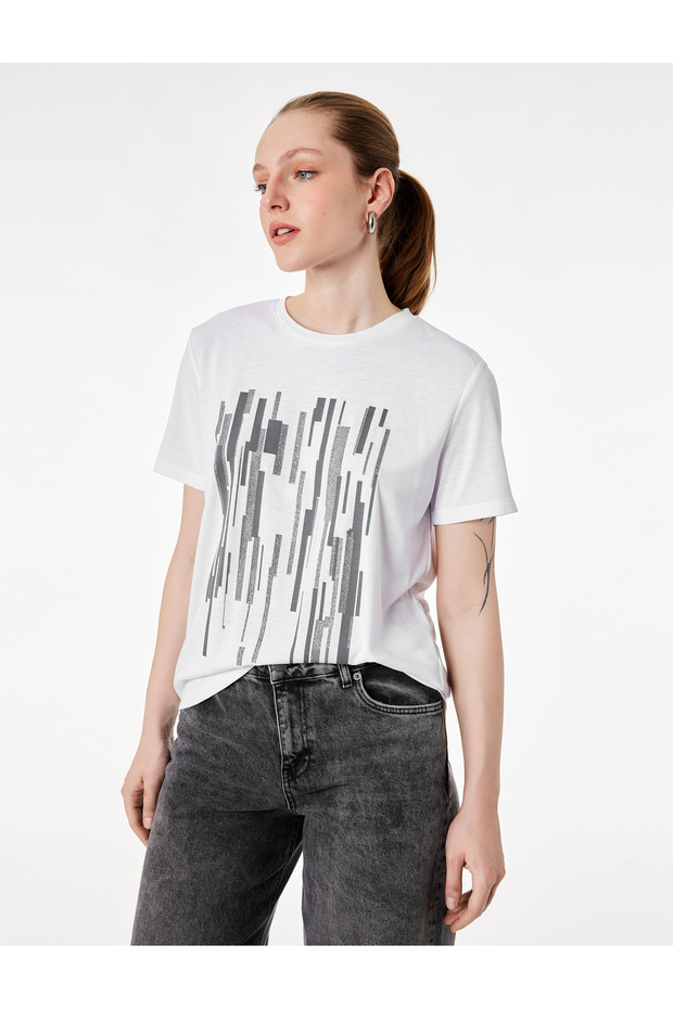 Short Sleeve Crew Neck Printed T-Shirt