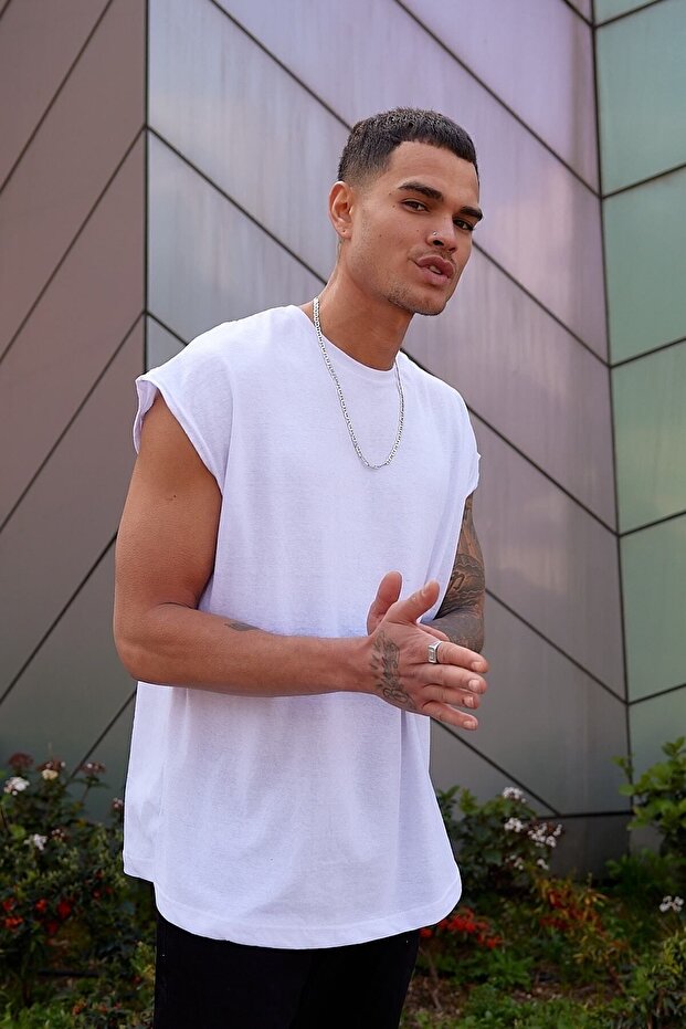 Zero Sleeve Oversize Basketball Training Sleeveless T-Shirt