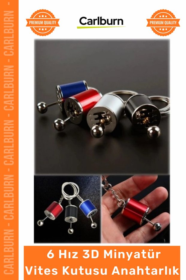 # Keychain Stylish Metal Gearbox 6 Speed 3D Miniature Car Gift Accessory Auto Gear Shift Keychain