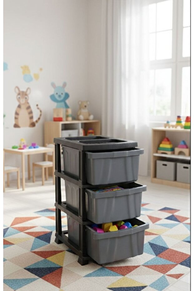 درج تخزين بلاستيكي - 3 طبقات - 1