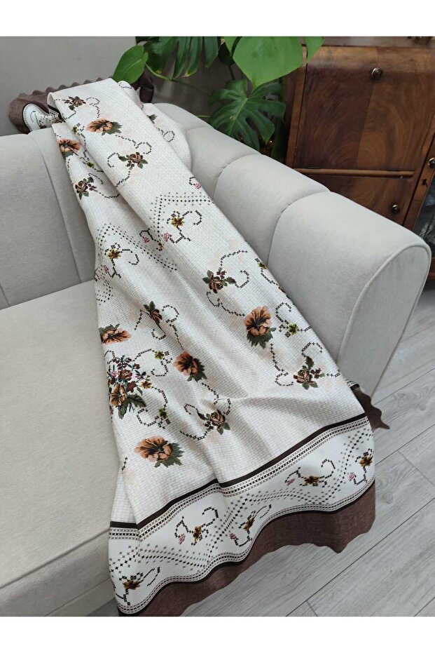 Brown Kanavivce B Printed K Non-Slip Sofa and Sofa Bed Cover 180*210 cm