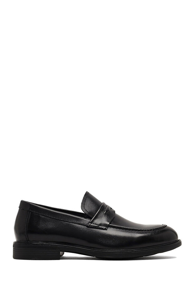 Men's Black Winter Shoes,Genuine Leather Loafer 25Wfd6916Ft