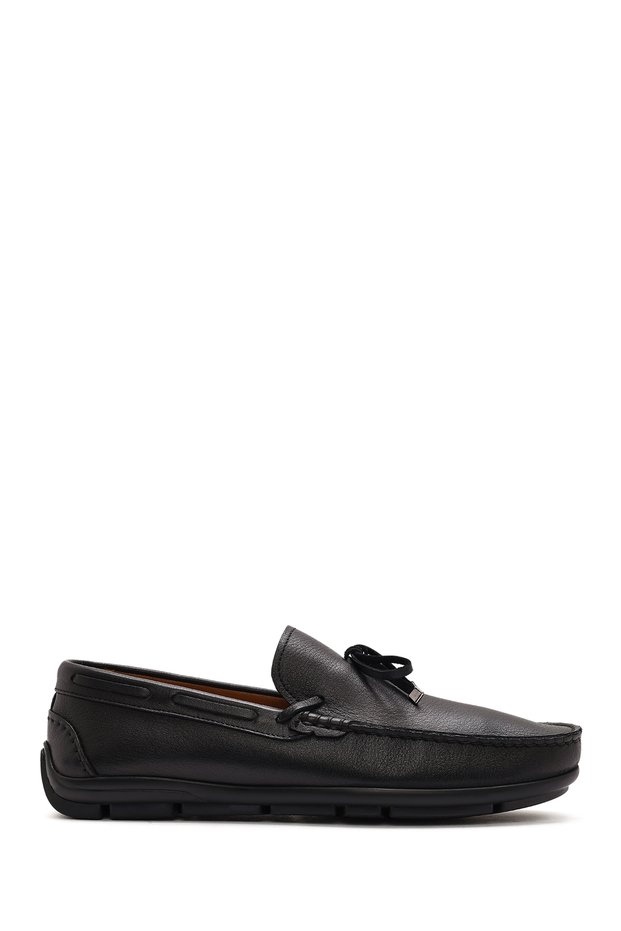 Men's Black Tassel Genuine Leather Genuine Genuine Leather Shoes, Casual Shoes, Daily Shoes 25S