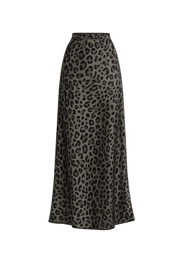 Leopard Patterned Maxi Skirt - 7