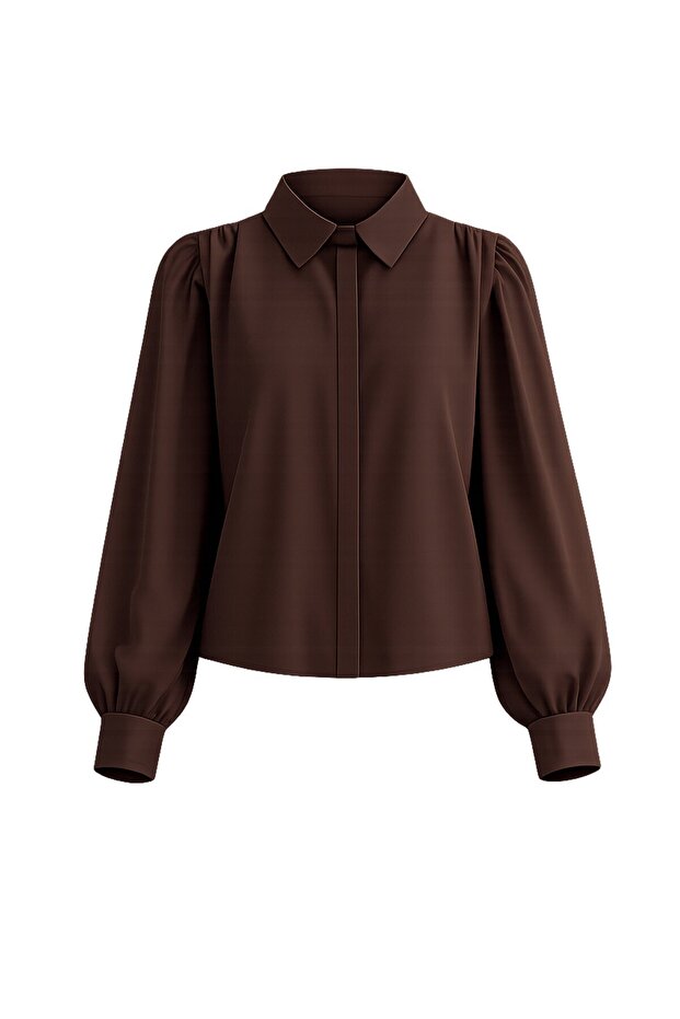 Balon Kol Oversize Gömlek - 7