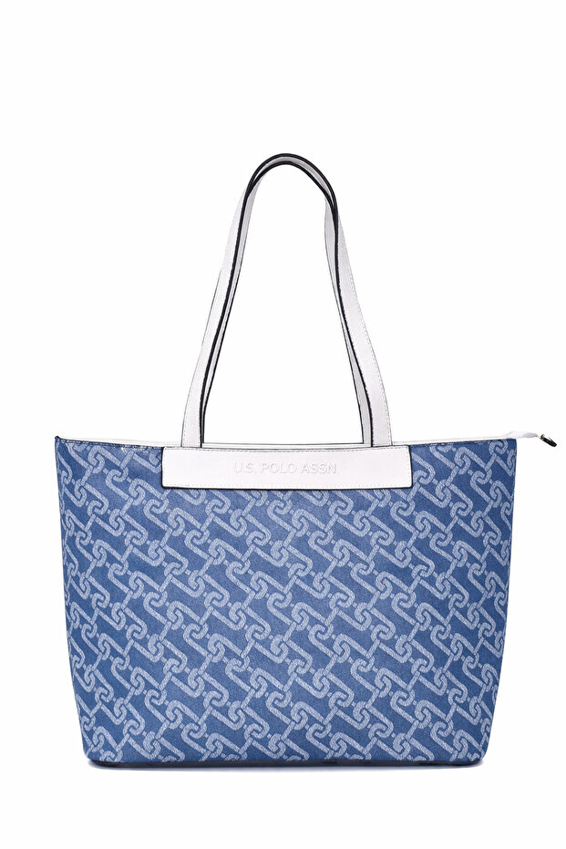 U.S. Polo Assn. Cross Strap Women's Bag Denim-White Us23106