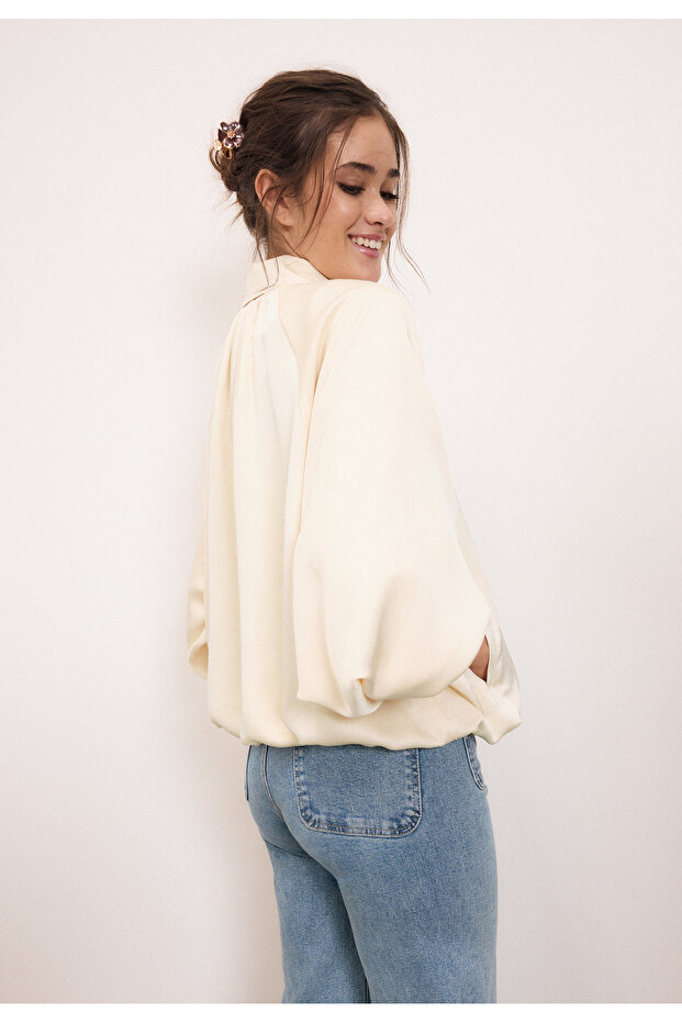 Satin effect bomber jacket - 5