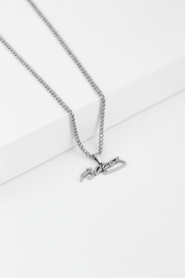 Men's Ataturk Signature Steel Necklace