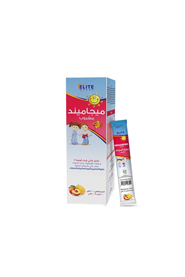 Megamind Omega-3 – ميجاميند أوميجا 3 لزيادة التركيز والتحصيل الدراسي – 10 أكياس