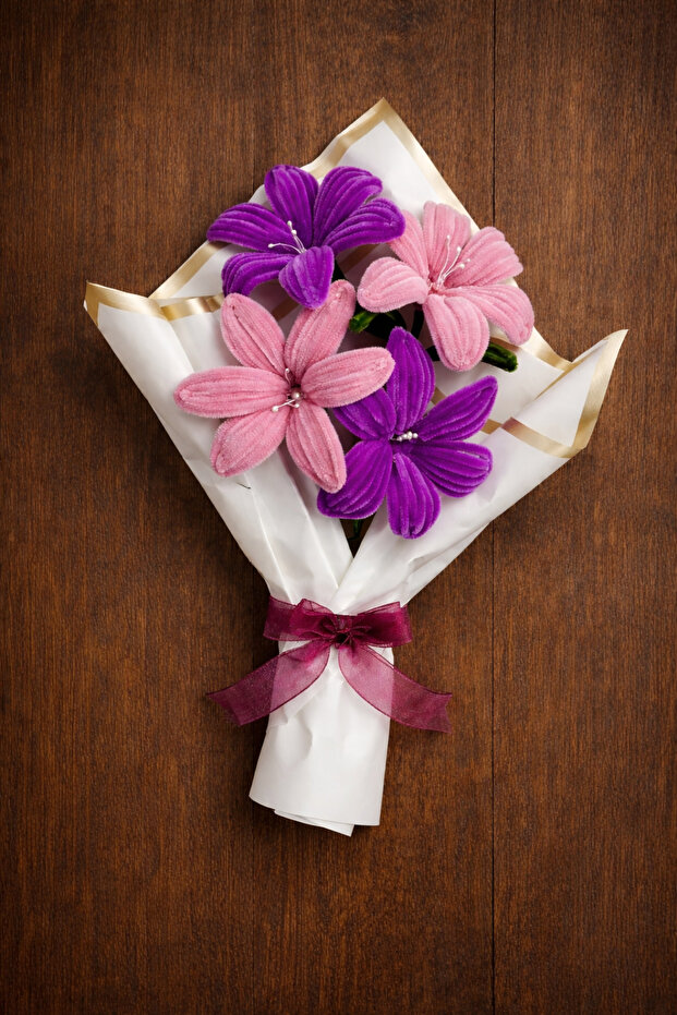 Renk Seçenekli Lilyum Buket ( 4 Tane ) - 1