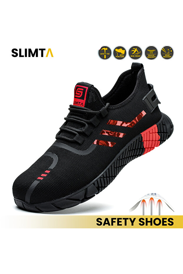 Safety Shoes for Men Women Steel Toe Boots Non-Slip Lightweight Breathable Sneakers