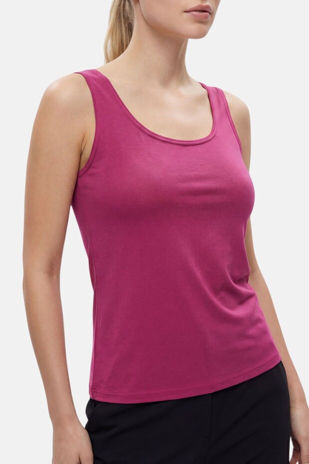 Kadın Kalın Askılı Basic Atlet Body Bluz - 2