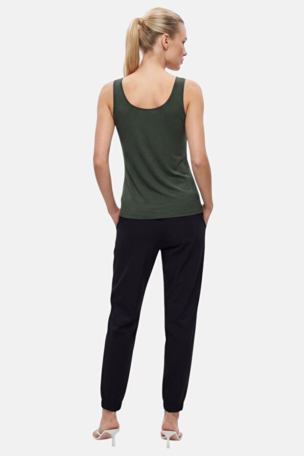 Kadın Kalın Askılı Basic Atlet Body Bluz - 4