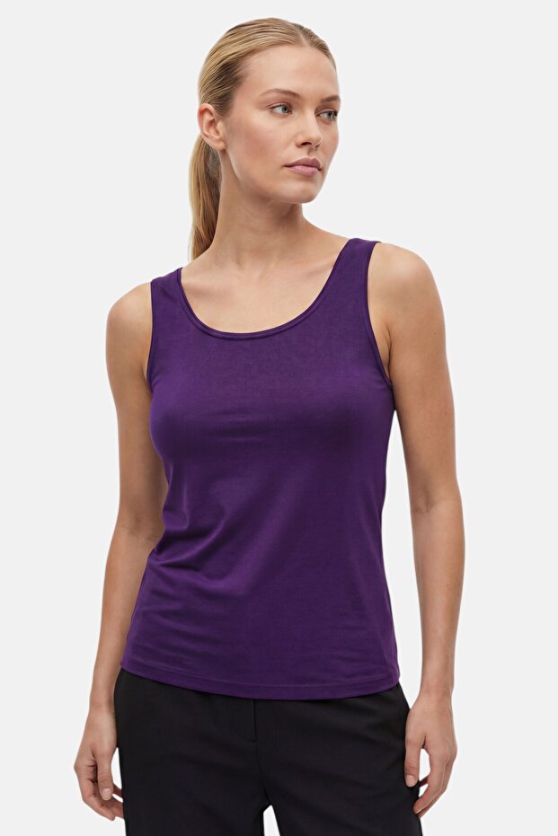 Kadın Kalın Askılı Basic Atlet Body Bluz - 5