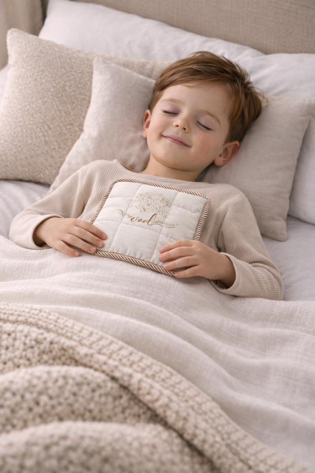 100% Natural Merino Sheep Wool Medical Pillow - 25X25 cm
