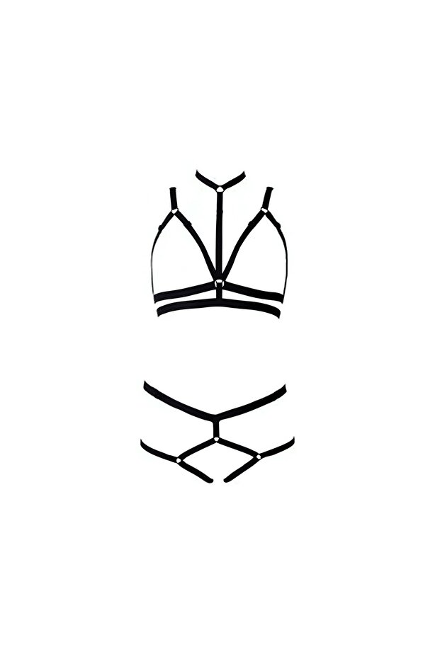 Bra - String Rubber Harness Set - 4