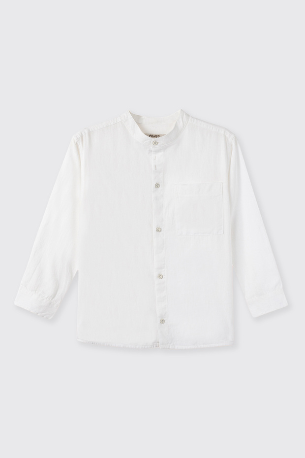 Boy's Linen White Shirt