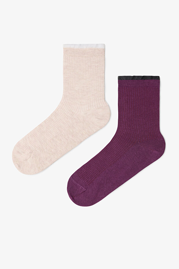 2 Pairs of Cotton Tulle Socks