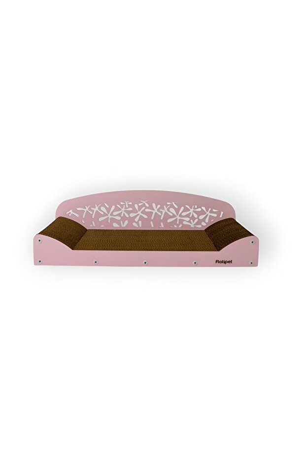 Cardboard Cat Scratching Wide Seat Candy Pink 68X20X25 cm