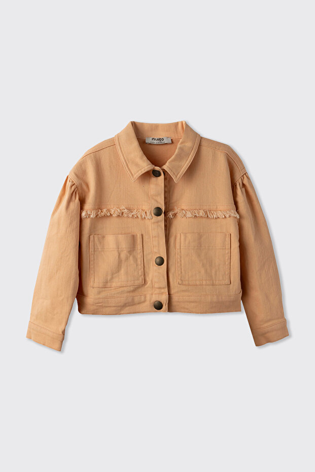 Baby Girl Long Sleeve Salmon Jacket
