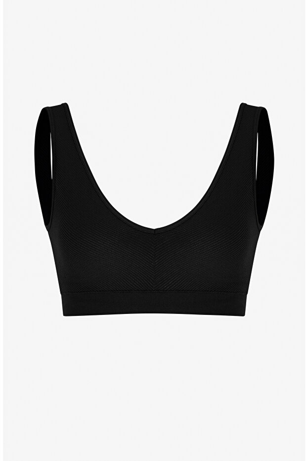 Siyah Seamless Üst - 1