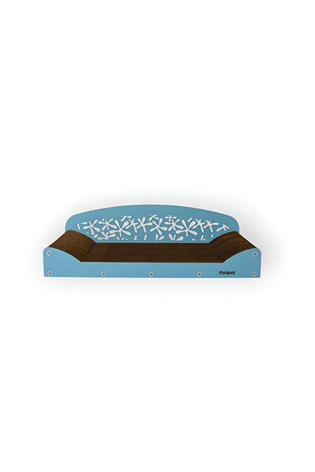 Cardboard Cat Scratching Wide Seat Blue 68X20X25 cm