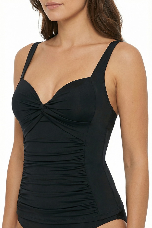 Black Drawstring Bikini Top - 4