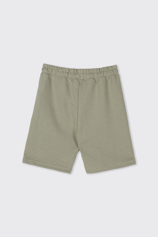 Erkek Bebek Örme Haki Şort - 2