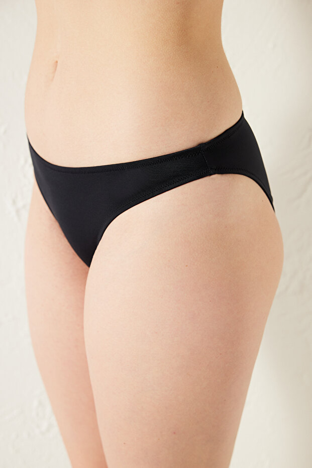 Μαύρο Basic Slip Bikini Bottom - 3