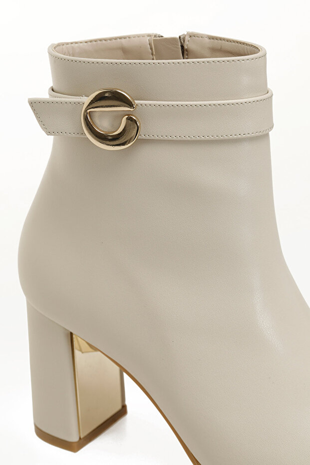 MARS PR Bej Kadın Topuklu Bot - 7