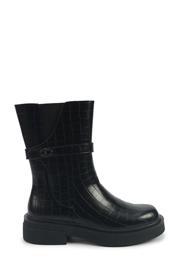 CANGER2 5PR Siyah Kadın Düz Bot - 1