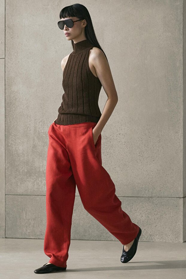 Linen volume trousers - 4