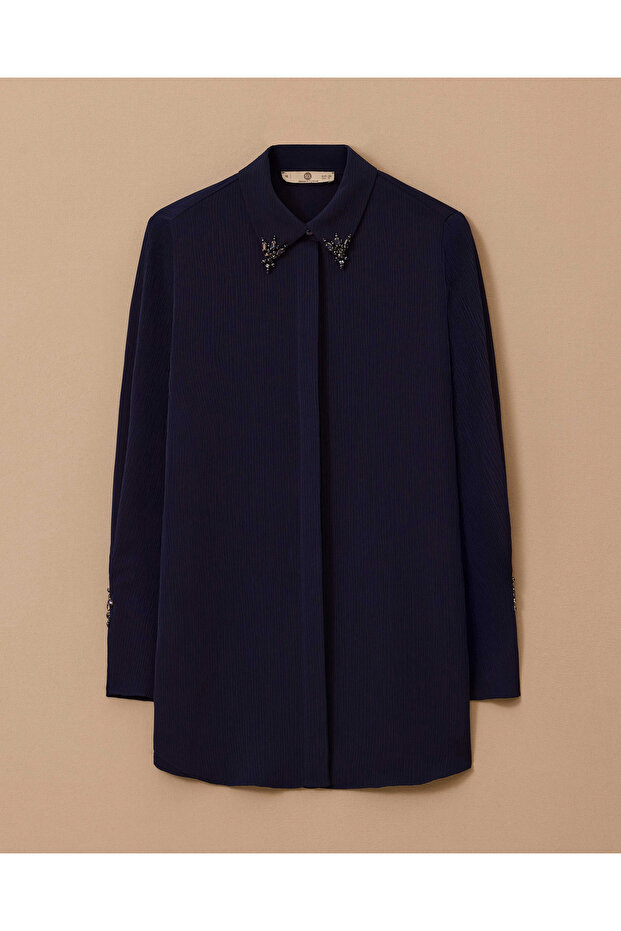 Taş Detaylı Gömlek - 5