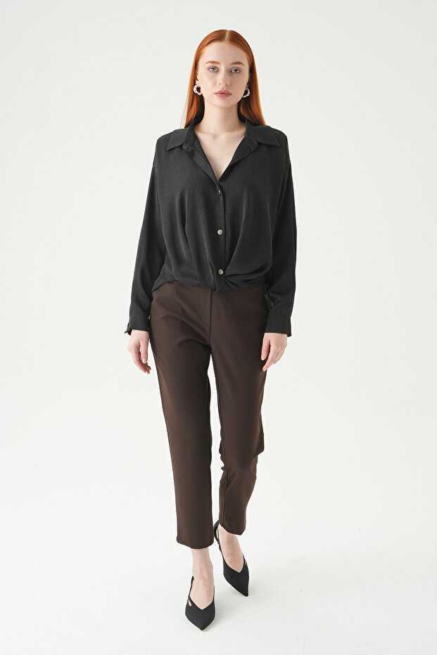 قميص كلاسيكي بأزرار 251152 باللون الأسود - 3