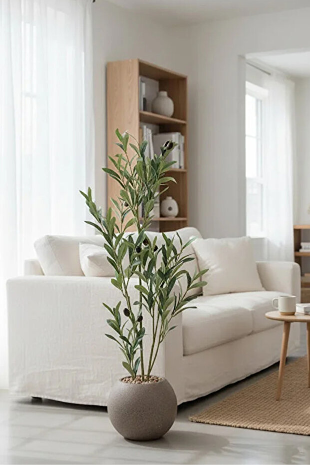 شجرة صناعية محاكاة لشجرة الزيتون الصناعية 85 سم - 1