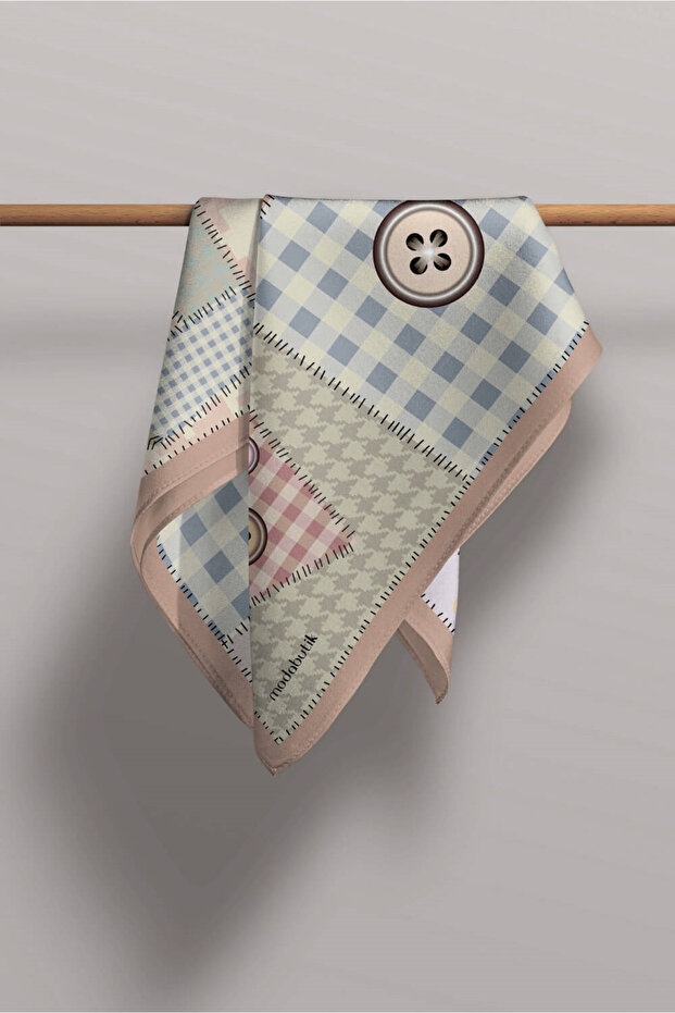 E104 Patchwork Love Desenli Bandana - 6