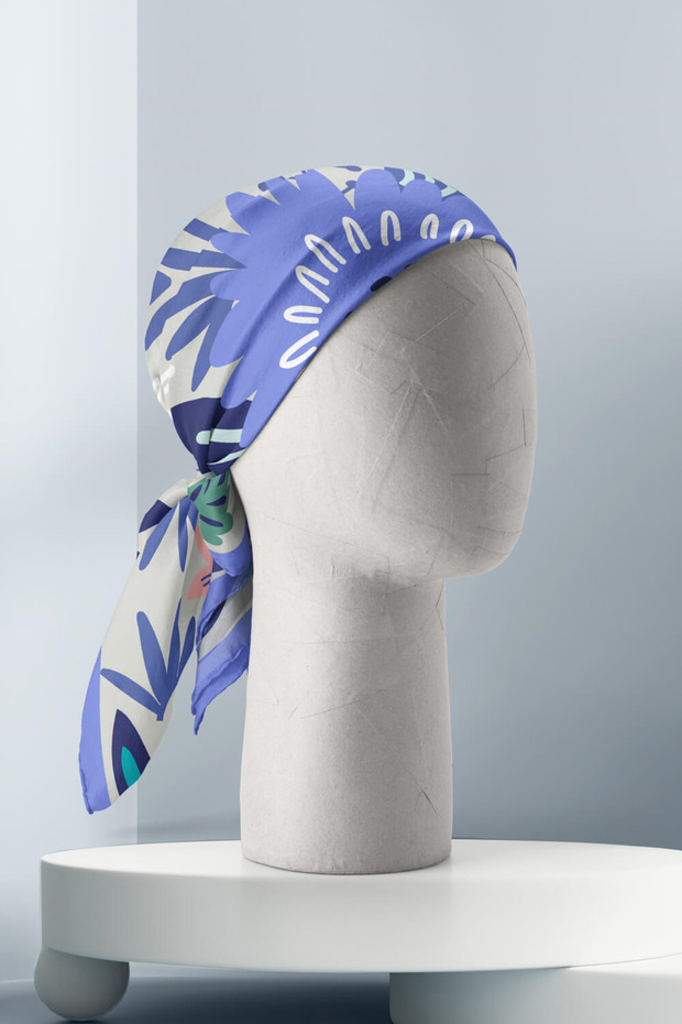 الأزهار منقوشة باندانا - 3