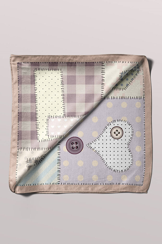 E104 Patchwork Love Desenli Bandana - 4