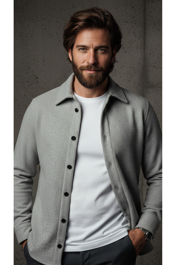 GRİ KAŞE GÖMLEK - 6