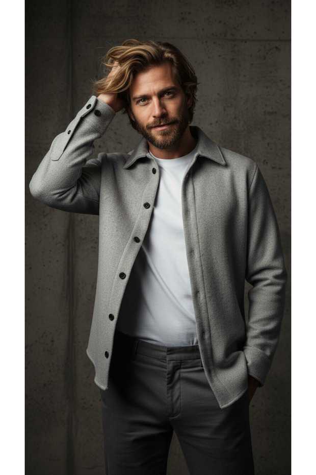 GRİ KAŞE GÖMLEK - 5