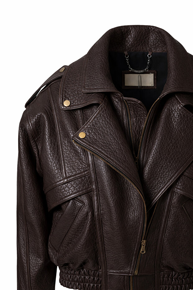 KADIN DERİ CEKET - 2