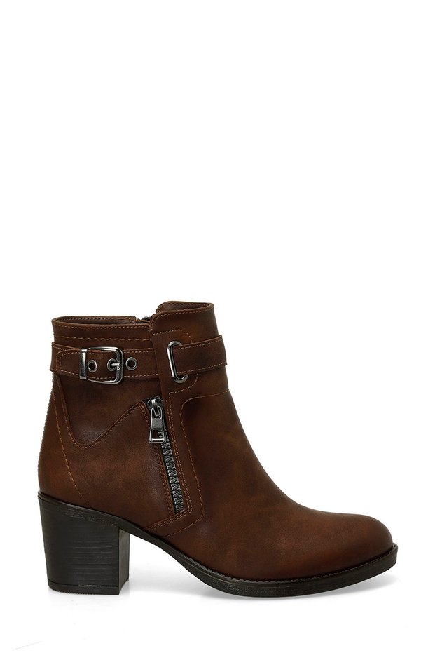 24K-1031 4Pr Tan Women's Heeled Boots