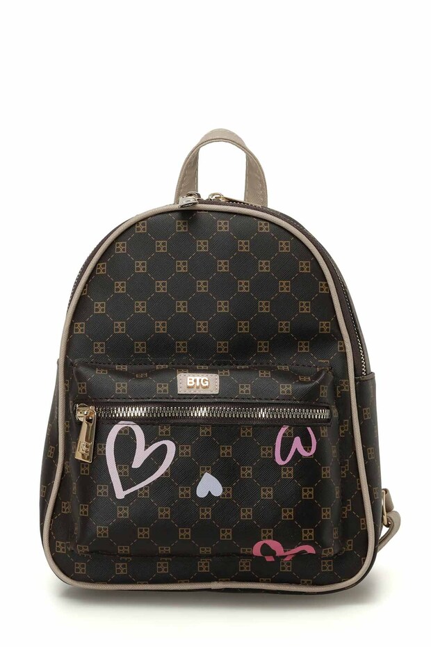 حقيبة ظهر نسائية MNG HEART BSK SRT 4PR BROWN MULTI