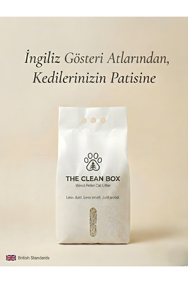 The Clean Box %100 Doğal Ladin Peleti Kedi Kumu 10L - Yavru ve Yetişkin Kedilere Uygun