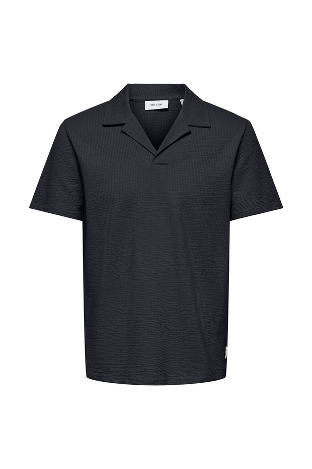 Onskian Reg Seersucker Re Navy Blue Men's Short Sleeve T-Shirt